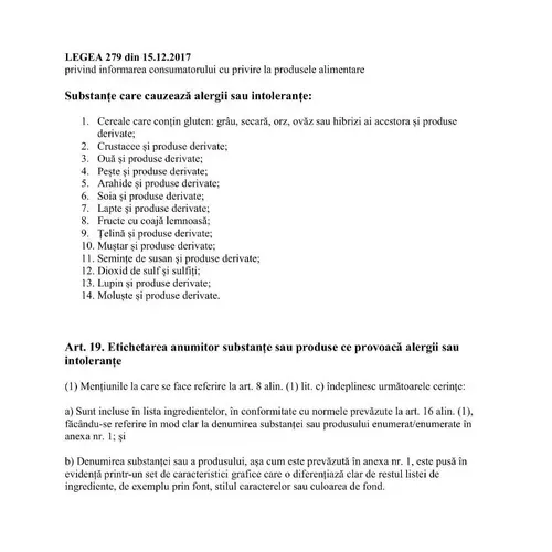 Alergeni si Aditivi